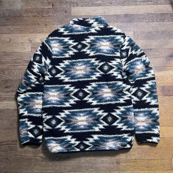 Home Free Aztec Design Pull Over Teddy Cozy OHIO Sweatshirt Sweater Size Medium - Picture 3 of 15